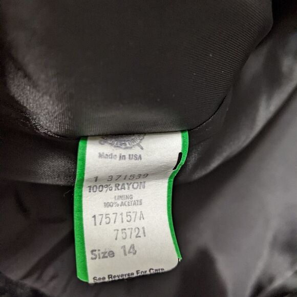 KORET Vintage Union Tag Velvet Collarless Straight Hem Blazer 14 - Picture 5 of 6